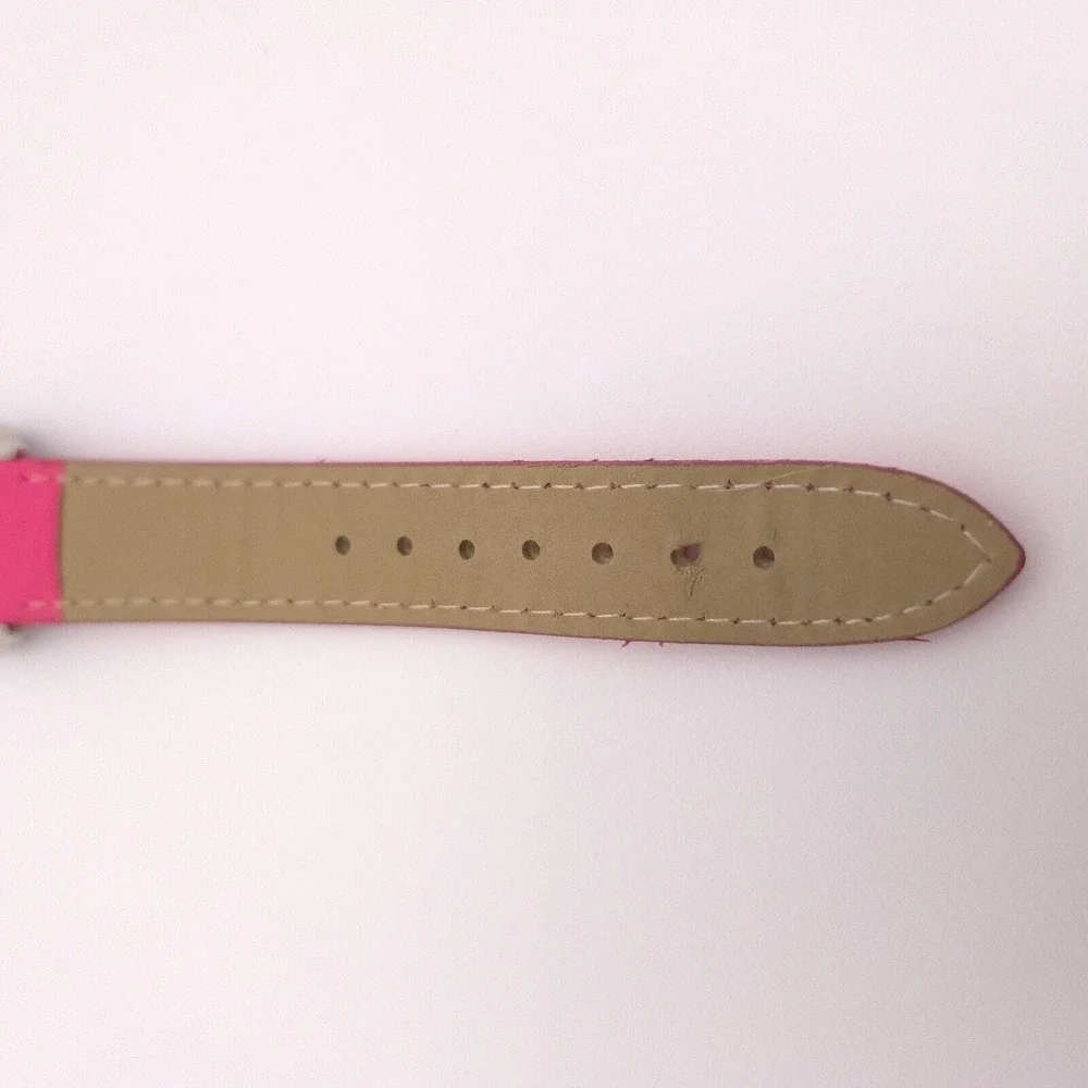 Women's Terner Pink & Silver‎ Toned Bling Wristwatch w/ Adjustable Buckle Band